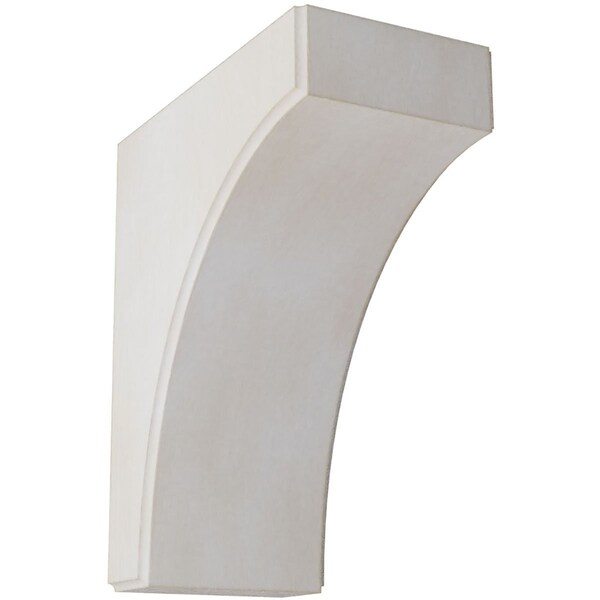 Ekena Millwork 5 1/4"W x 10"D x 12"H Clarksville Wood Vintage Decor Bracket, Chalk Dust White BKTWD05X10X12CVWH - main